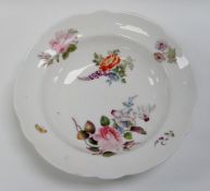 A NANTGARW SOUP DISH PAINTED BY THOMAS PARDOE of lobed form and decorated internally and to the