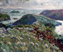 WARREN S HEATON oil on canvas - The Gribyn Solva, signed and dated ‘13, 51 x 61cms