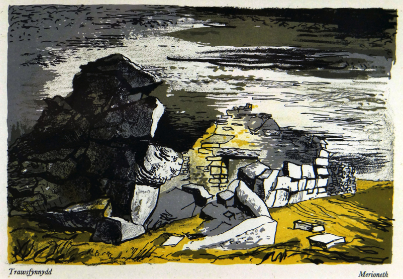 JOHN PIPER Curwen Press lithographs, a trio - entitled verso ‘Roman Amphitheatre Near - Image 3 of 3