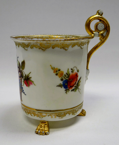 A SWANSEA CABINET CUP FROM THE BURDETT-COUTTS SERVICE of cylindrical form with everted rim,