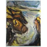 PETER PRENDERGAST limited edition (53/75) print - estuary running into the sea, entitled ‘Rock