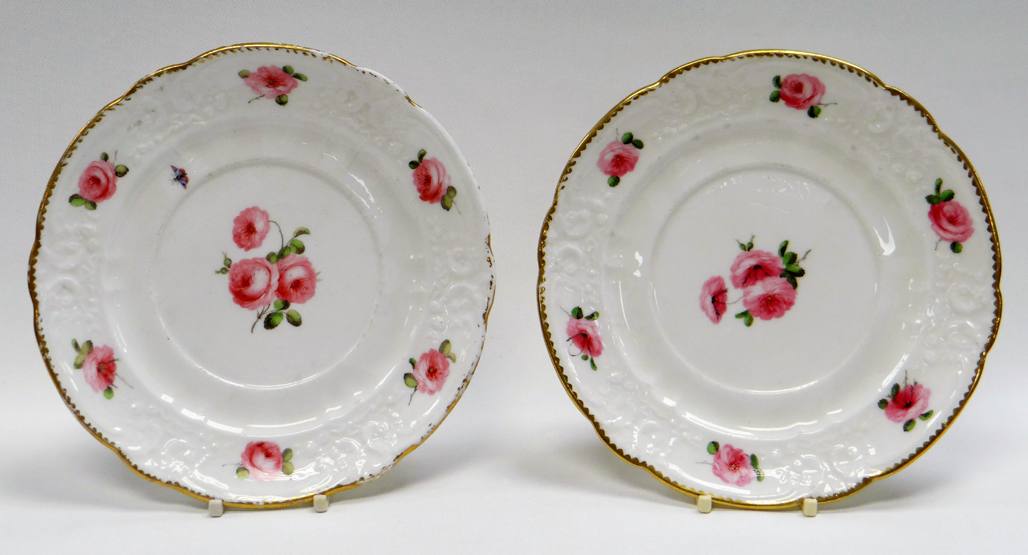 A PAIR OF NANTGARW PORCELAIN SAUCE TUREENS ON STANDS of circular form on pedestal bases and having - Image 2 of 3