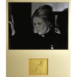 RACHEL ROBERTS FRAMED AUTOGRAPH framed as one with a still black and white photographic print of the