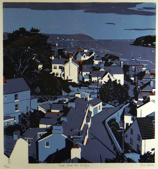 ANN LEWIS limited edition (2/20) linocut- signed, 39 x 37cms