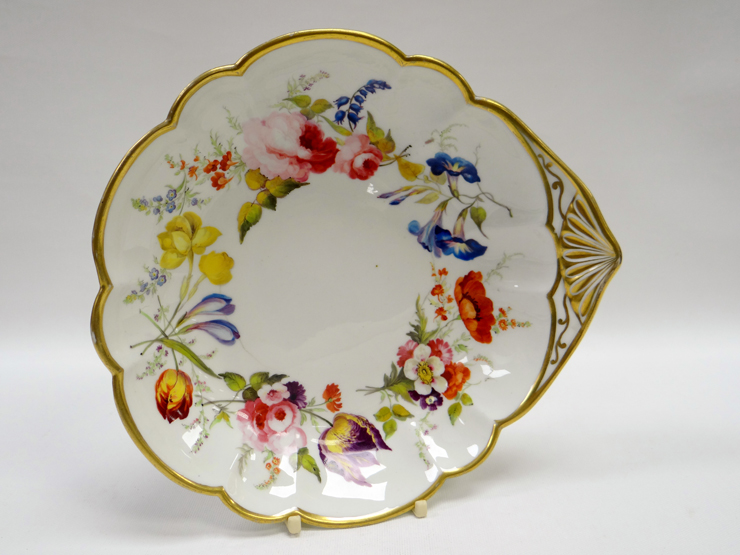 SWANSEA PORCELAIN DISH POSSIBLY PROBABLY DECORATED BY DAVID EVANS