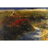 DAVID TRESS watercolour - landscape entitled ‘Red Thorn Coast Road’, signed and dated 1985, 35 x