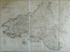 JOHN CARY antique map of ‘South Wales from the best Authorities’, 39 x 52cms