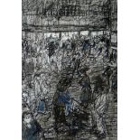 JACK SHORE mixed media - street scene, unsigned, 40 x 30cms. Auctioneer’s note: Jack Shore was