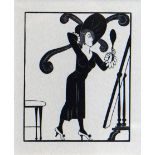 ERIC GILL wood engraving - after drawing by Edward Sullivan 1921, from Essay in Masculine Vanity,