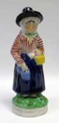 STAFFORDSHIRE FIGURE OF JENNY JONES OF TAL-Y-LLYN, circa 1860s, 23cms high