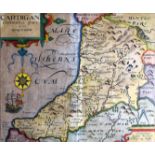 SAXTON & KIPP antique coloured map - Cardigan, entitled ‘Cardigan, Comitatus pars ohm DIMETARUM’, 27