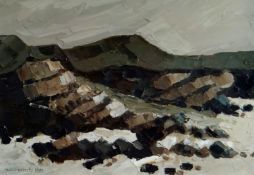 WILF ROBERTS oil on board - Snowdonia mountain scene, signed and dated 1999, 20 x 28cms