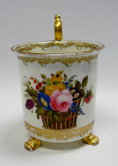 A SWANSEA CABINET CUP FROM THE BURDETT-COUTTS SERVICE of cylindrical form with everted rim, - Image 2 of 2