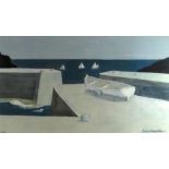 JOHN KNAPP FISHER limited edition (311/850) coloured print - entitled verso ‘Yachts off