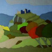 UNKNOWN material collage - Castell Carreg Cennen, 39 x 39cms