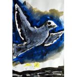 JOSEF HERMAN watercolour - bird in flight, 28 x 19cms