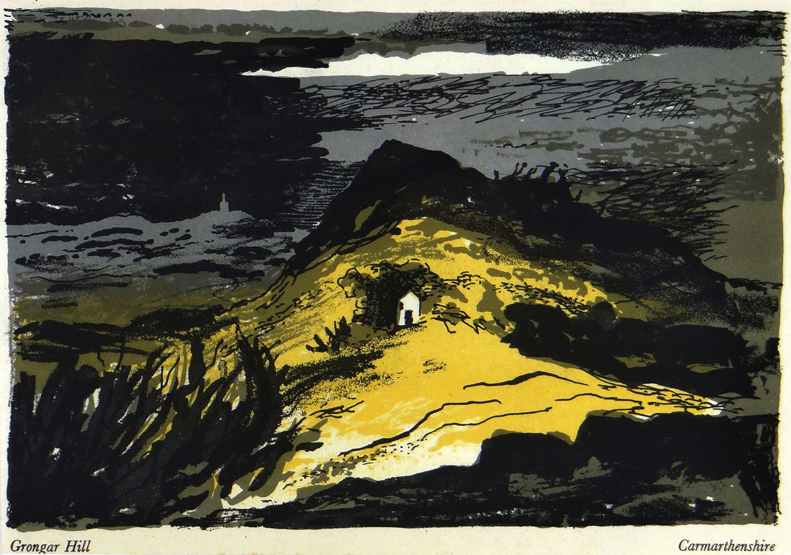 JOHN PIPER Curwen Press lithographs, a trio - entitled verso ‘Roman Amphitheatre Near - Image 2 of 3