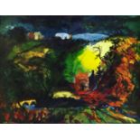 JOHN PIPER coloured lithographs, a trio - entitled verso ‘Carew Castle, Pembrokeshire’, ‘Middle