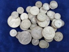 A PARCEL OF MAINLY IRISH 1930's SILVER COINAGE, 8.5 ozs and five silver crowns