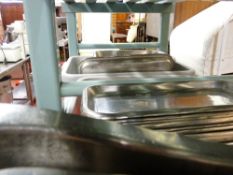 *A LARGE PARCEL OF STAINLESS STEEL MEAT TRAYS, various sizes