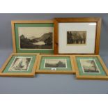 ROBERT LILLIE three framed etchings - mountainous and woodland scenes, various titles along with two