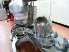 *A HOBART STAINLESS STEEL MIXER with three large bowls E/T