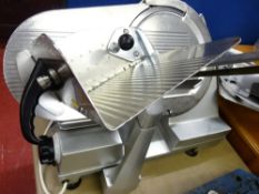 *A BERKEL STAINLESS STEEL COOKED MEAT SLICER E/T