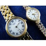 TWO LADY'S WRISTWATCHES, a lady's nine carat gold encased circular dial Rotary wristwatch with two