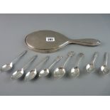 A SELECTION OF HALLMARKED COMMEMORATIVE AND OTHER DECORATIVE TEASPOONS, 3.4 troy ozs total and a