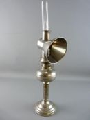 A W & W KOSMOS LACEMAKER'S LAMP, 19th Century white metal plated with reflector cover and glass