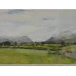 GERRY BALL watercolour - titled 'Looking Towards Llanberis Pass', signed lower left, 27 x 47 cms