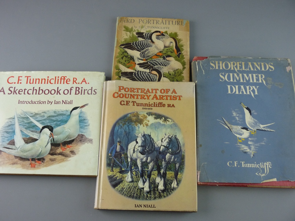 BOOKS - Charles Frederick Tunnicliffe - four books, 'Shorelands Summer Diary' with dustcover, '