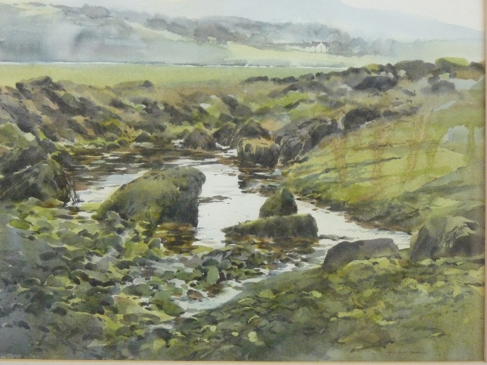 GERRY BALL watercolour - titled 'Rock Pool, Dulas, No. 2', signed lower right, 32 x 39 cms