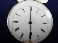 A LE ROY FILS OPEN FACED POCKET WATCH, believed eighteen carat yellow gold, the white enamel off