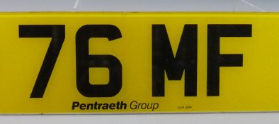 CAR REGISTRATION NUMBER '76 MF' complete with retention document valid until 2.11.25