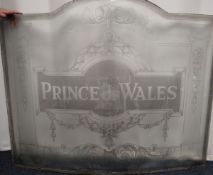 A WINDOW PANE FROM THE FORMER PRINCE OF WALES THEATRE, CARDIFF of slightly concave form with