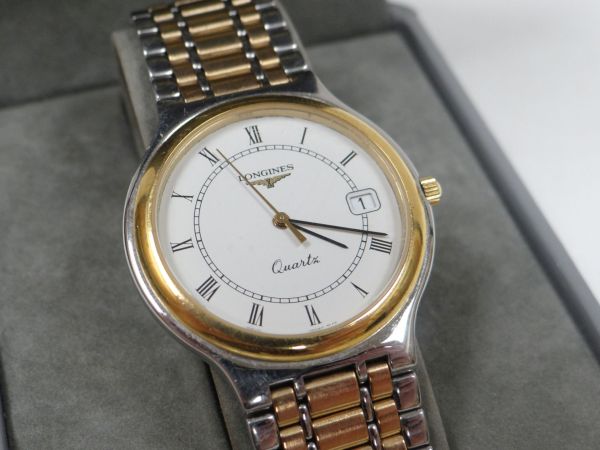 A GENT'S LONGINES WRISTWATCH in two-tone stainless steel, cased and with papers - Image 2 of 2