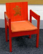 AN INVESTITURE CHAIR an icon of design being the 1969 Prince of Wales Investiture chair by Lord