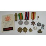 MEDALS & BUTTONS ETC RELATING TO STEPHEN PARSONS of Sully / Penarth, Vale of Glamorgan, including