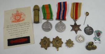 MEDALS & BUTTONS ETC RELATING TO STEPHEN PARSONS of Sully / Penarth, Vale of Glamorgan, including