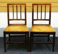A PAIR OF FRUIT-WOOD FARMHOUSE CHAIRS, West Wales origin, circa 1800 (some restoration)