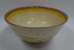 CLARICE CLIFF 'TAORMINA' FOOTED BOWL (restored), 20cms diam