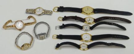 A PARCEL OF MIXED WRISTWATCHES including 9ct gold, boxed Seiko etc