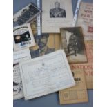 A QUANTITY OF WAR RELATED EPHEMERA, photographs and booklets including 'Anglesey Old Boys