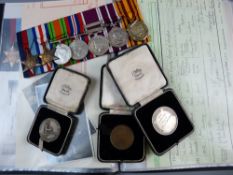 MEDALS - A WWII SEVEN MEDAL GROUP to include Meritorious Service, 1939-45 Star, France and Germany