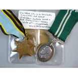 MEDALS - A GVI AIR EFFICIENCY AWARD, an Air Crew Europe Star (copy), EAEA medal award to 847044 Cpl.