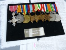 MEDALS - MAJOR A CLOWES MBE WITH WWI AND WWII GROUP OF EIGHT, the OBE on 2nd type military ribbon,