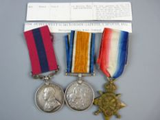 MEDALS - WWI FIRST BATTALION HIGHLAND LIGHT INFANTRY DCM group of three, awarded to 8495 Pte. J.