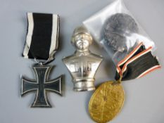 MEDALS - A WWI GERMAN IRON CROSS 2nd CLASS and black wound badge along with a 1914-18 veteran's