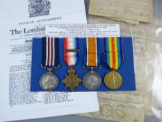 MEDALS - A GREAT WAR MM GROUP OF FOUR awarded to TI-5350 Dvr. P. King.A.S.C., GV Military medal